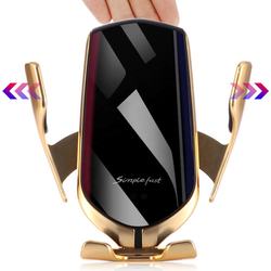 10W Automatic Clamping R1 mobile Phone QI Air Mount Fast Charging Car Wireless Charger Holder For iPhone For SAMSUNG