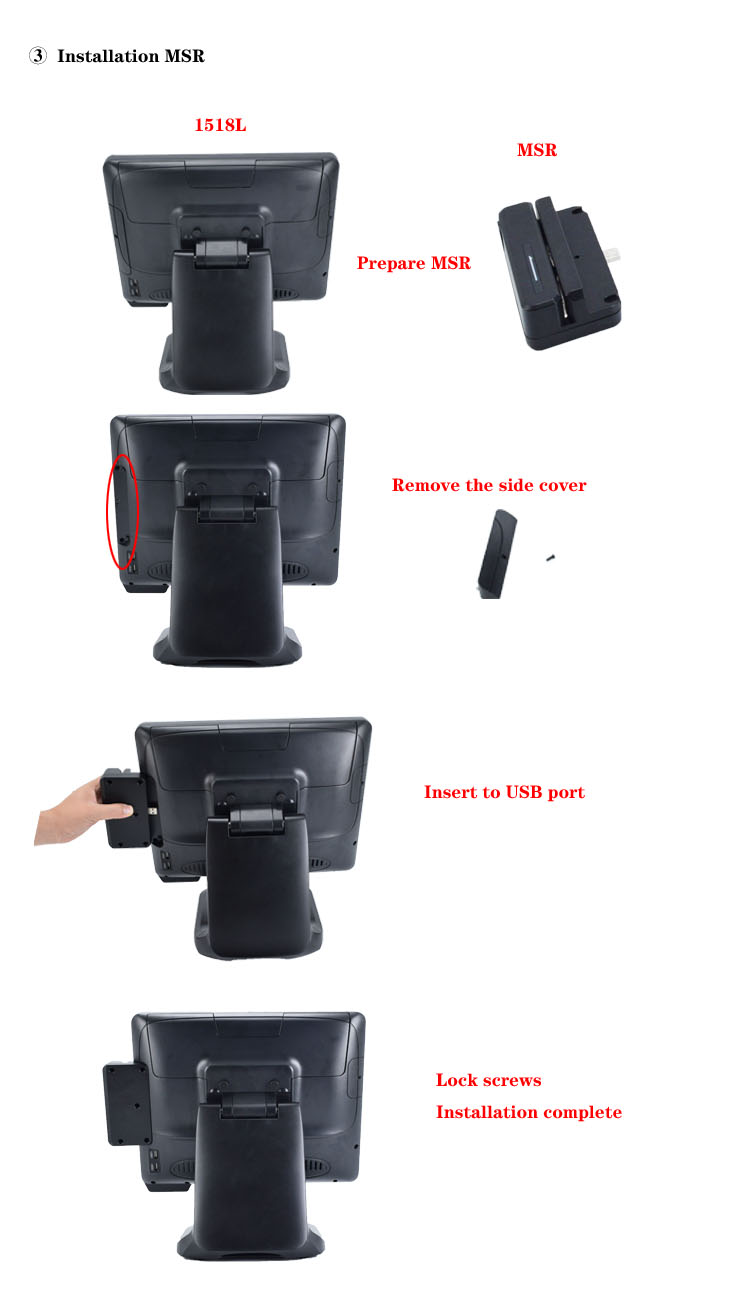 3years warranty 15inch aluminium alloy shell touch all in one Fanless Pos systems for store