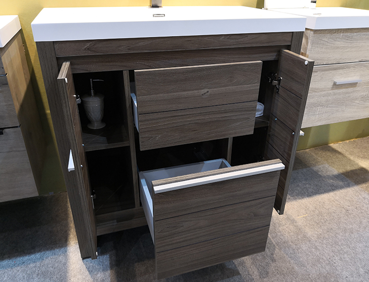 Free standing MDF American style bathroom furniture basin vanity set