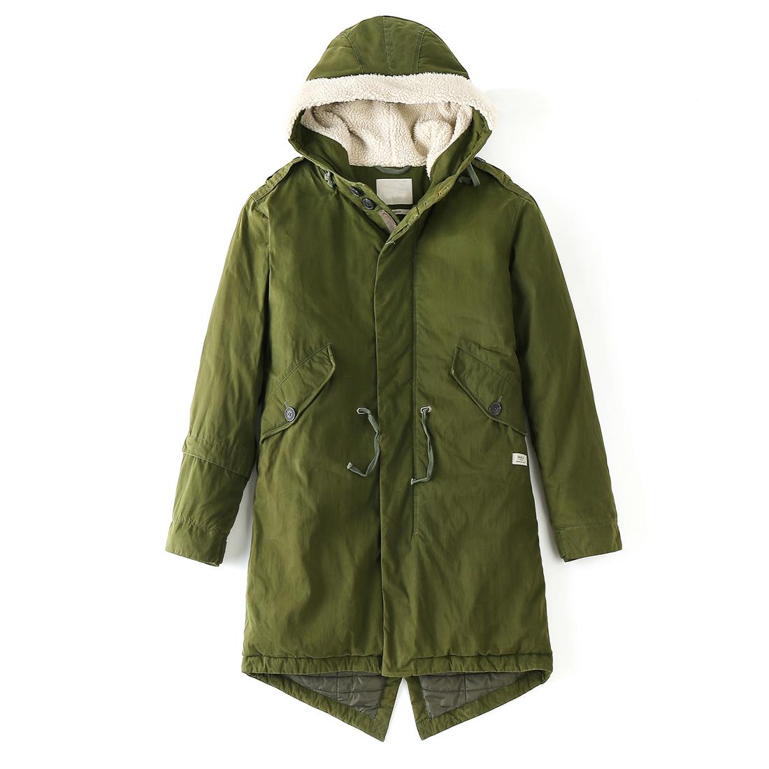 Men's Winter Parka - Green Fashion Duck down Fishtail Jacket