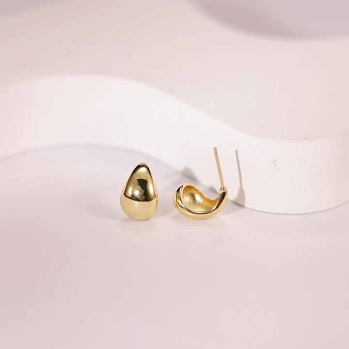 Nagosa High Polish Gold Vermeil Earrings Stylish Durable