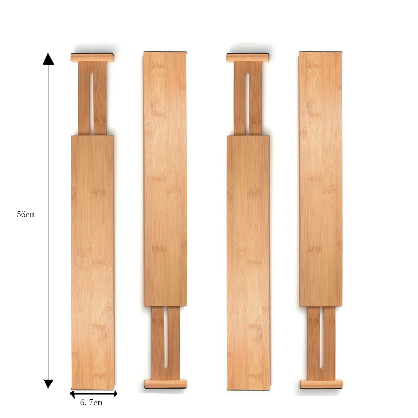 Расширяемая Бамбука разделитель набор из 4 бамбуковые кухонные ящики для кухни ковёр для офисного помещения с выдвижными ящиками