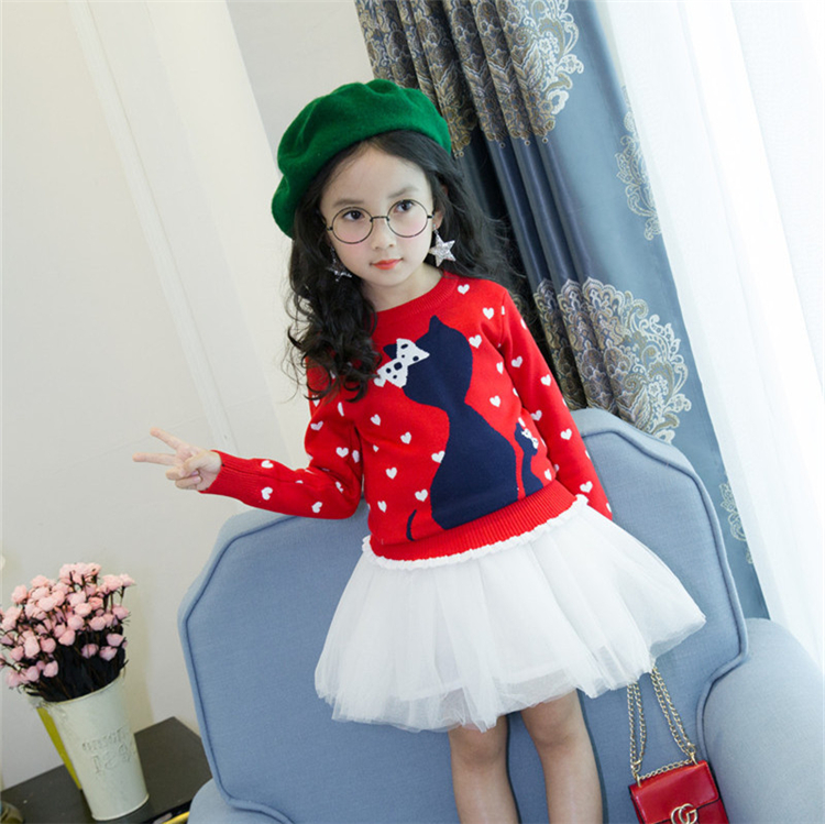 Палестина Детский свитер, зимний осенний Детский свитер с круглым вырезом, вязаный свитер для маленьких девочек