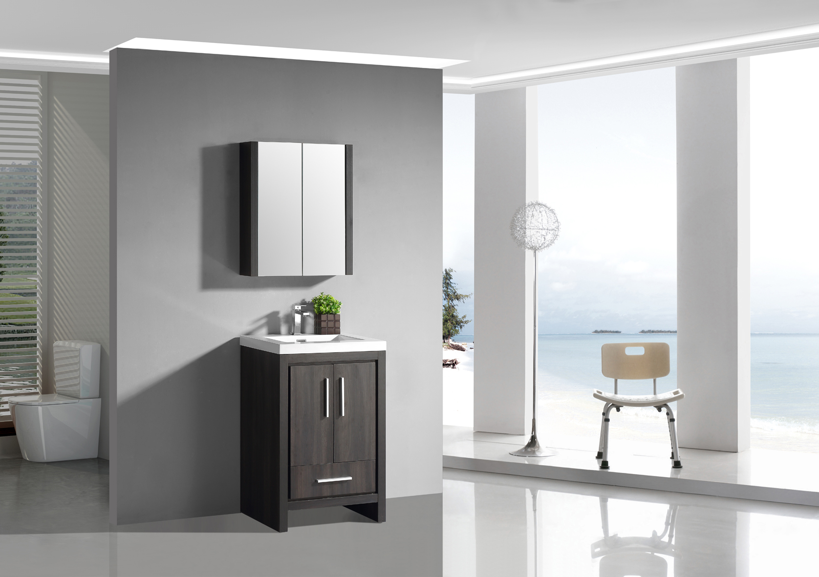 Wholesale 24 inch free standing wooden bathroom furniture vanity