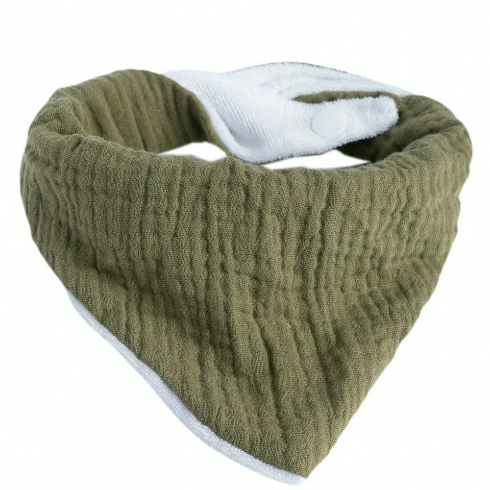 Хлопковые нагрудники из муслина с быстрым поглощением, нагрудник из махровой ткани с защелками