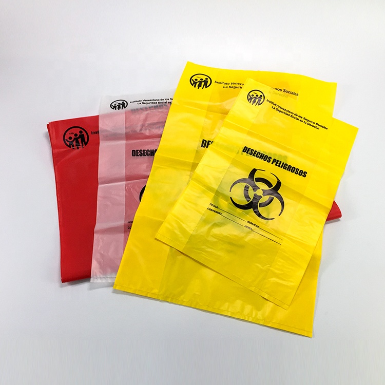 Bolso inútil disponible del Biohazard rojo del proveedor de la fábrica para la basura infecciosa médica