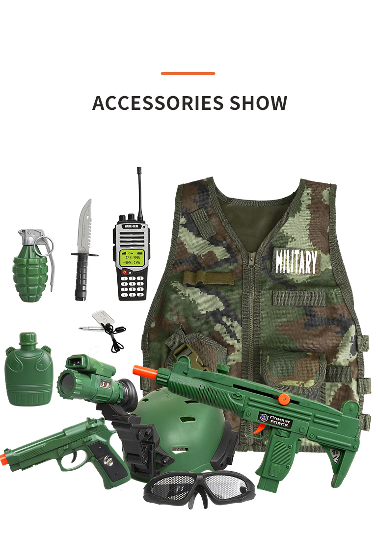 2020 best selling items military pretend play  toys set