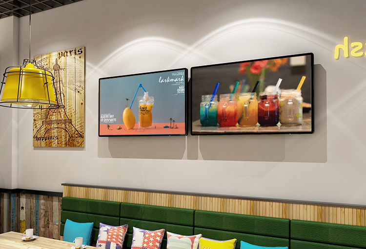 32-65 inch indoor lcd digital signage wall mount player full colour