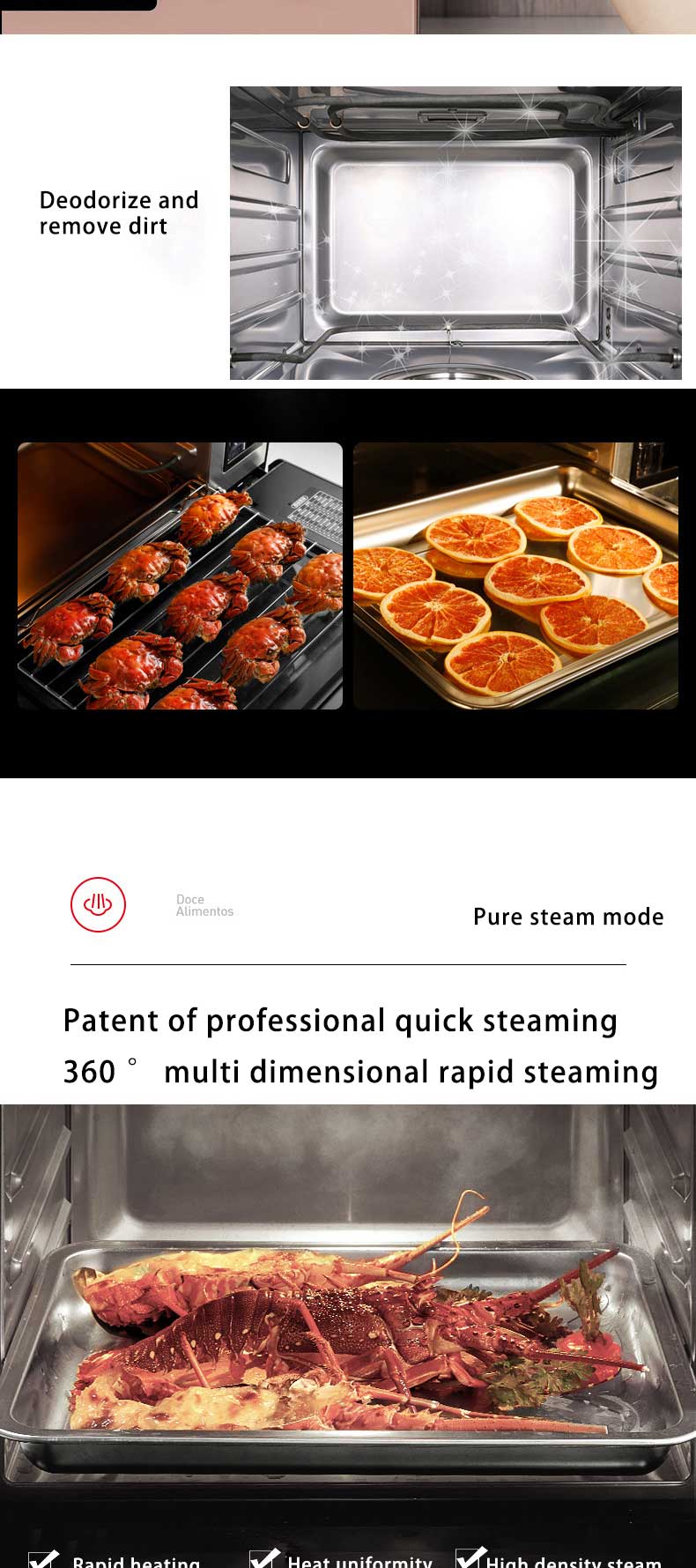 Intelligent steam oven household integrated computer desktop embedded two in one electric oven