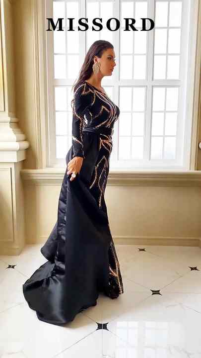 One Shoulder Mermaid Dress with Train - Elegant Luxury