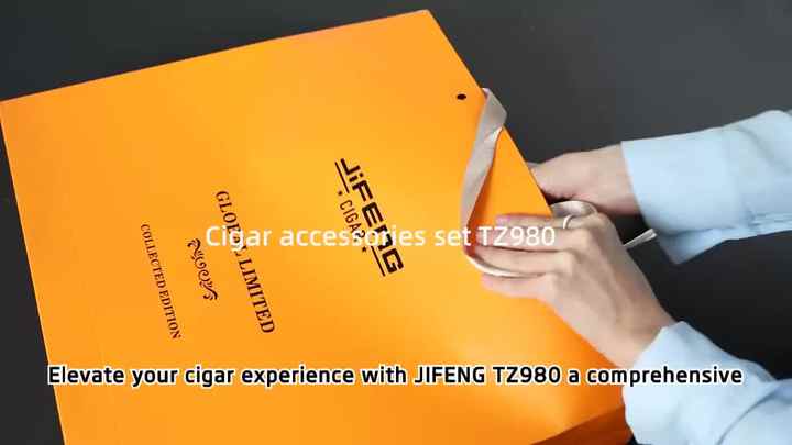 JIFENG TZ980 Cigar Gift Set - Luxury Lighter Cutter & Ashtray