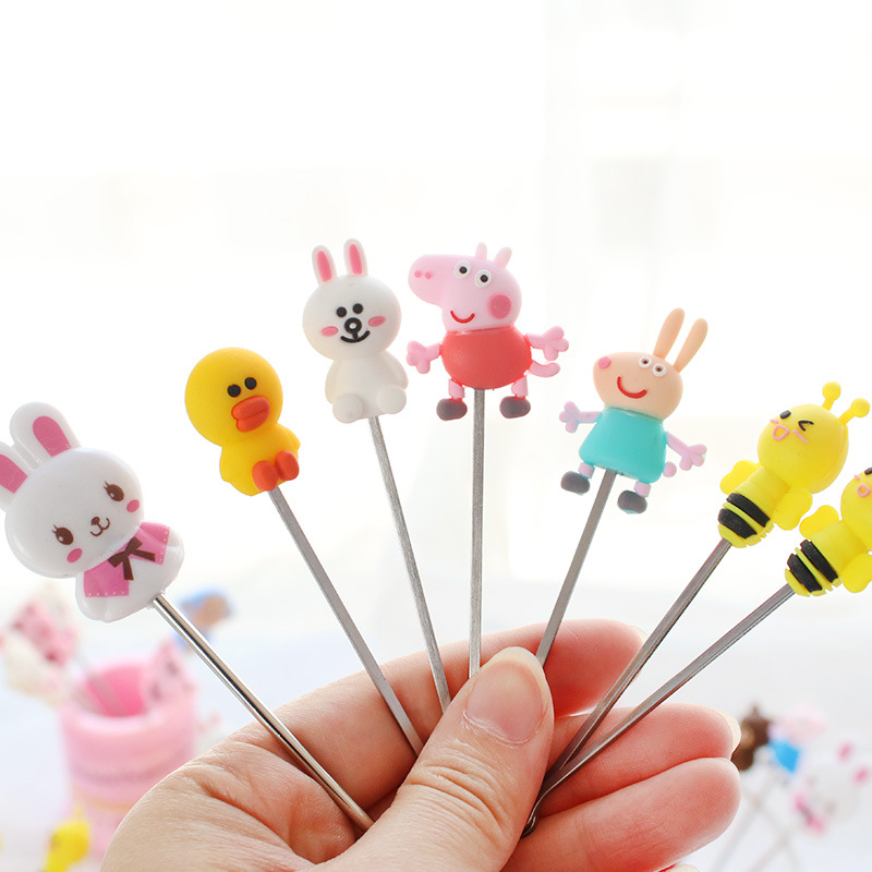 304 из нержавеющей стали детские мультфильм фрукты вилка