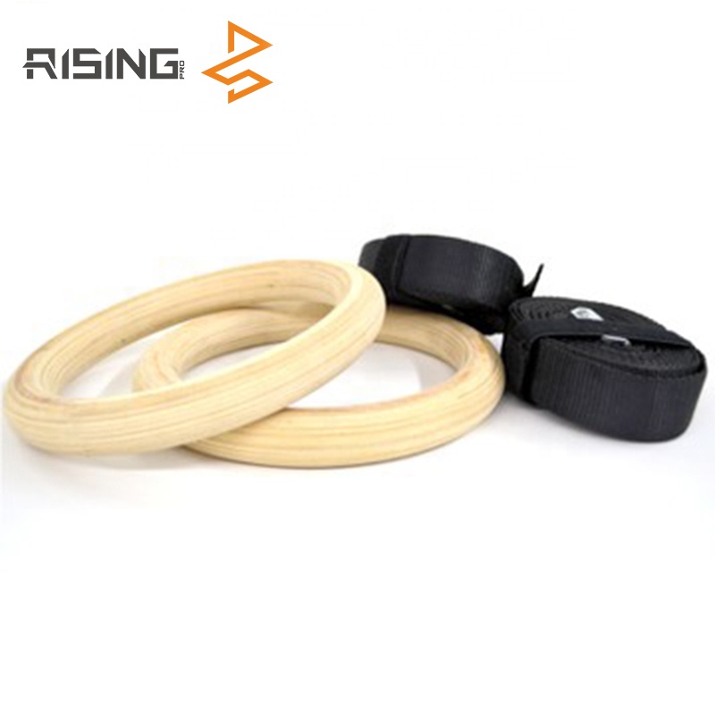 Гимнастическое суперизносостойкое деревянное кольцо для тренажерного зала деревянные подвесные кольца