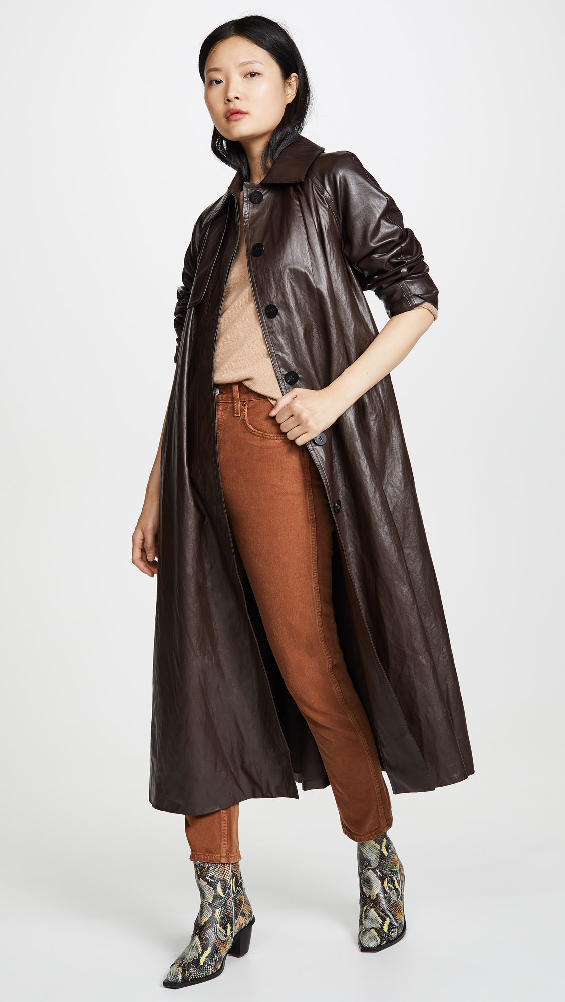 buy trench coat long plain pu leather coat women,plain women