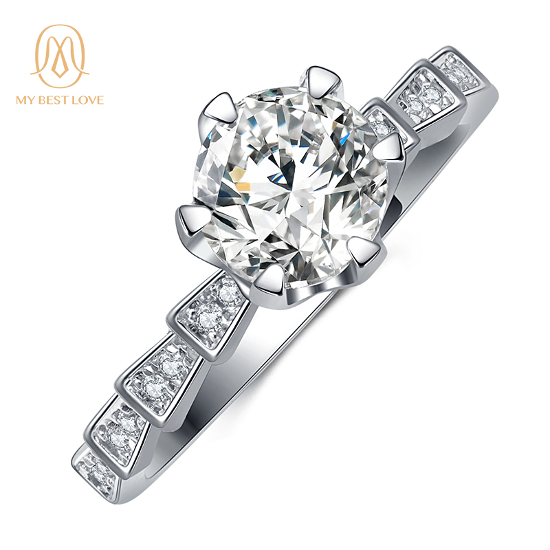 Top Level Custom Pure Silver Ring Moissanite Diamond Jewellery Sliver 925 Jewelry Sliver Ring