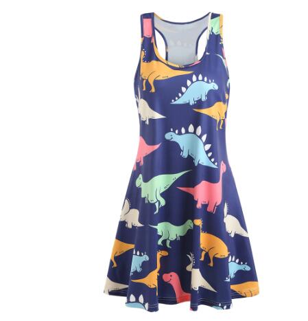 Dinosaur Milk Silk Tank Dress