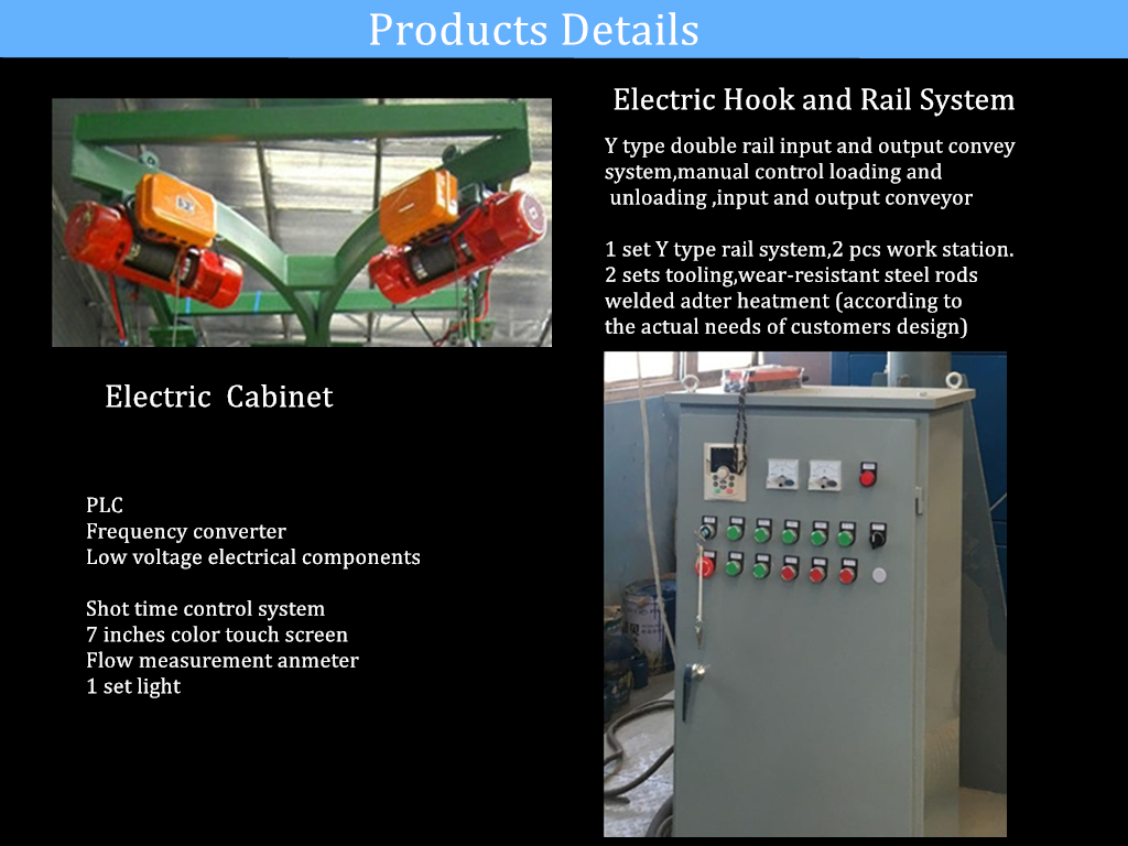 Q37 Spinner Single Or Double Hanger Hook Cleaning Type Equipment Shot Blaster Abrator Shot Blasting Machine