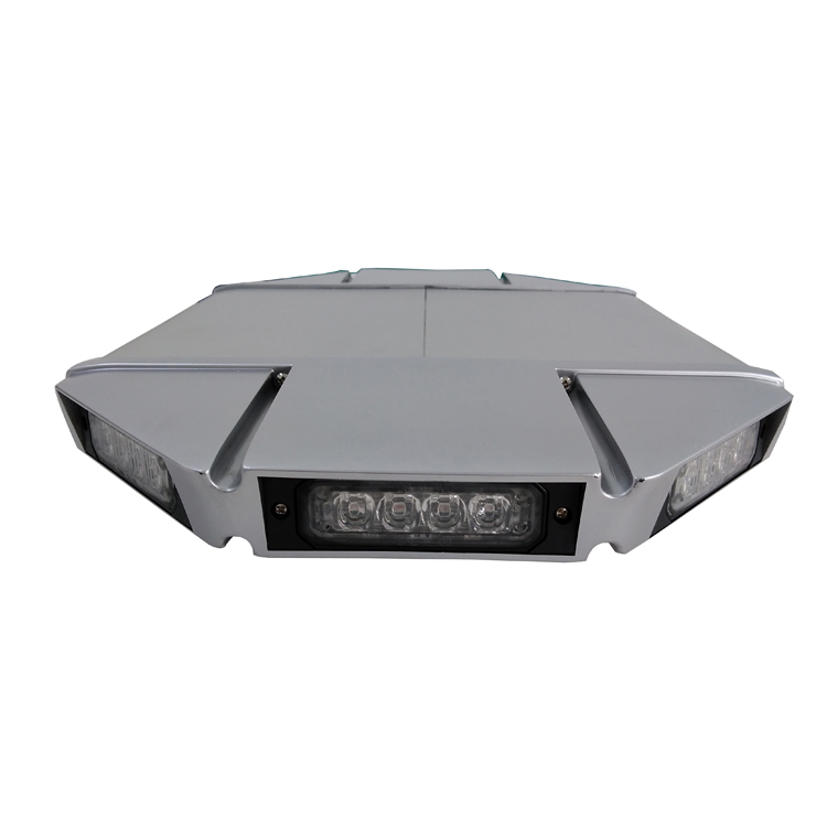 La seguridad vial base llevó la luz de advertencia del coche estroboscópico o la astilla de aluminio negro