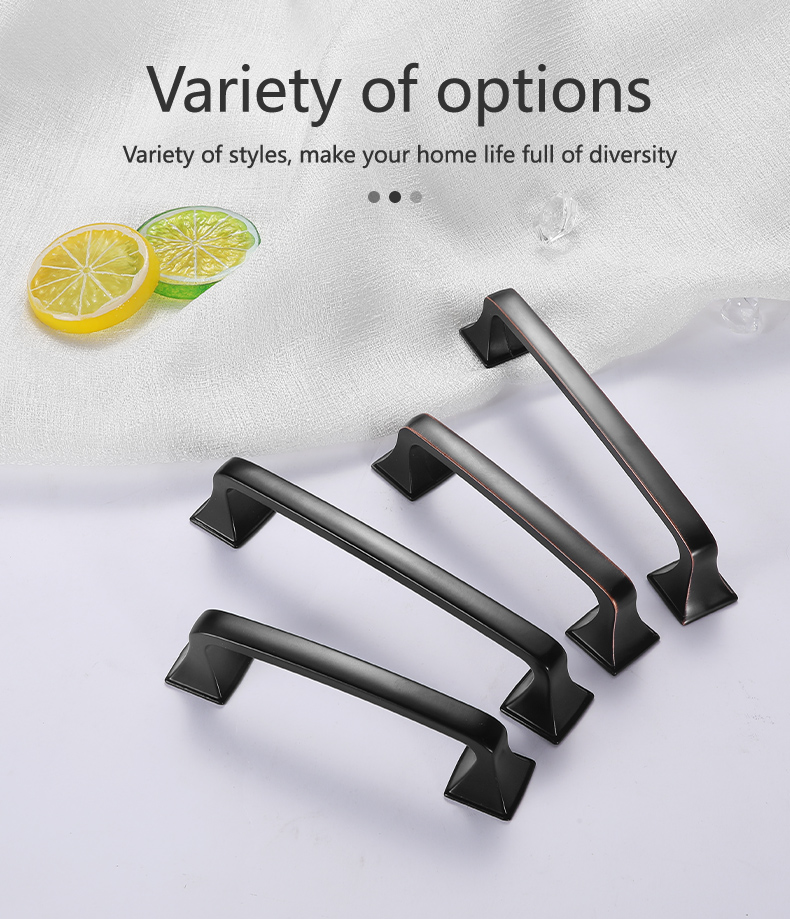 Classic Zinc Door Knob Kitchen Furniture Drawer Hardware Antique Pull Black Cabinet Handles //