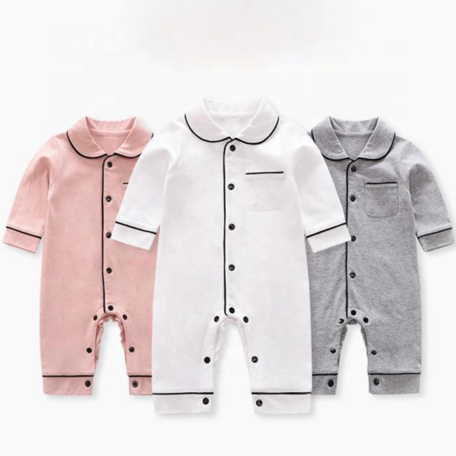 Нет минимального заказа, Высококачественная хлопковая Зимняя Повседневная Пижама для младенцев, одежда с длинным рукавом, Пижама-комбинезон для младенцев