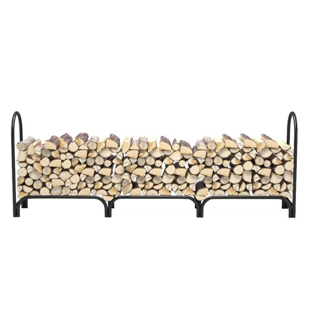 4.88 meter 2 cords capacity firewood rack with KD design 8 feet strong iron firewood log holder
