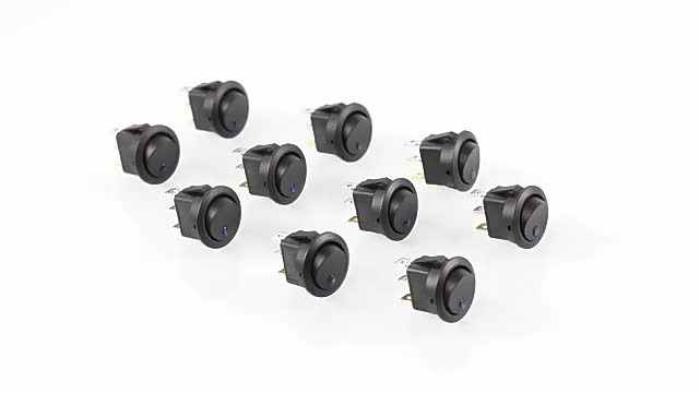 20mm Rounder Rocker Switch 20mm Round Rocker Switch 12 Volt 20amp 3 Pin ON/OFF Coffee Maker Rocker ...