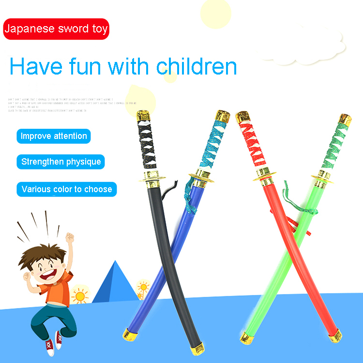 Plastic sword pretend play role toy kids japanese weapon toy
