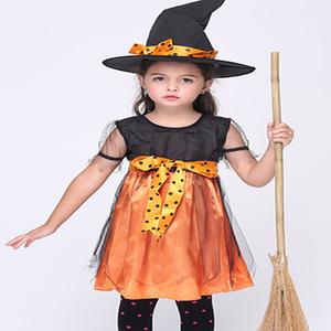 Wholesale Halloween cosplay witch costume children's performance clothing skirt suit witch role-playing clothes