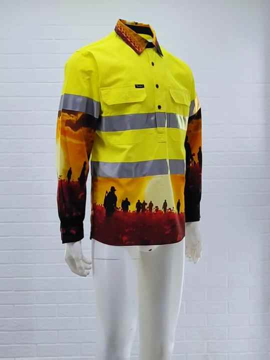 Custom Pattern Fashion Reflective Safety Hi Vis Long Sleeves - Main Image
