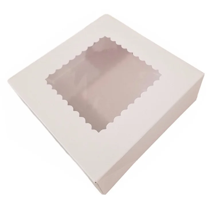 Изготовленная на заказ белая коробка для пекарни уберите бумажную коробку для упаковки еды