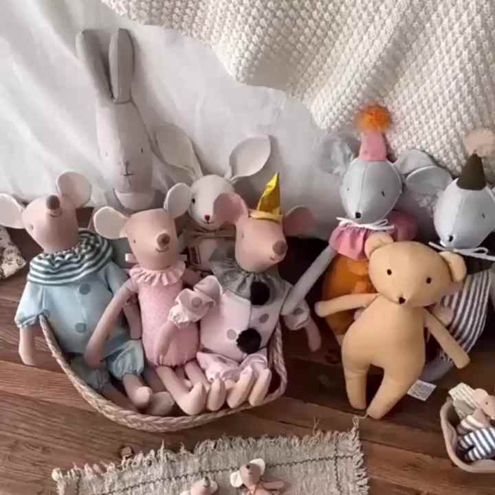 PP Cotton Duck Stuffed Cat Linen Animal Cloth Toys Appeasing Linen