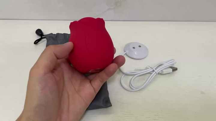 rose vibration amazon Wholesale Rose Shape Tongue Licking Vibrator-Red for your store main image 0