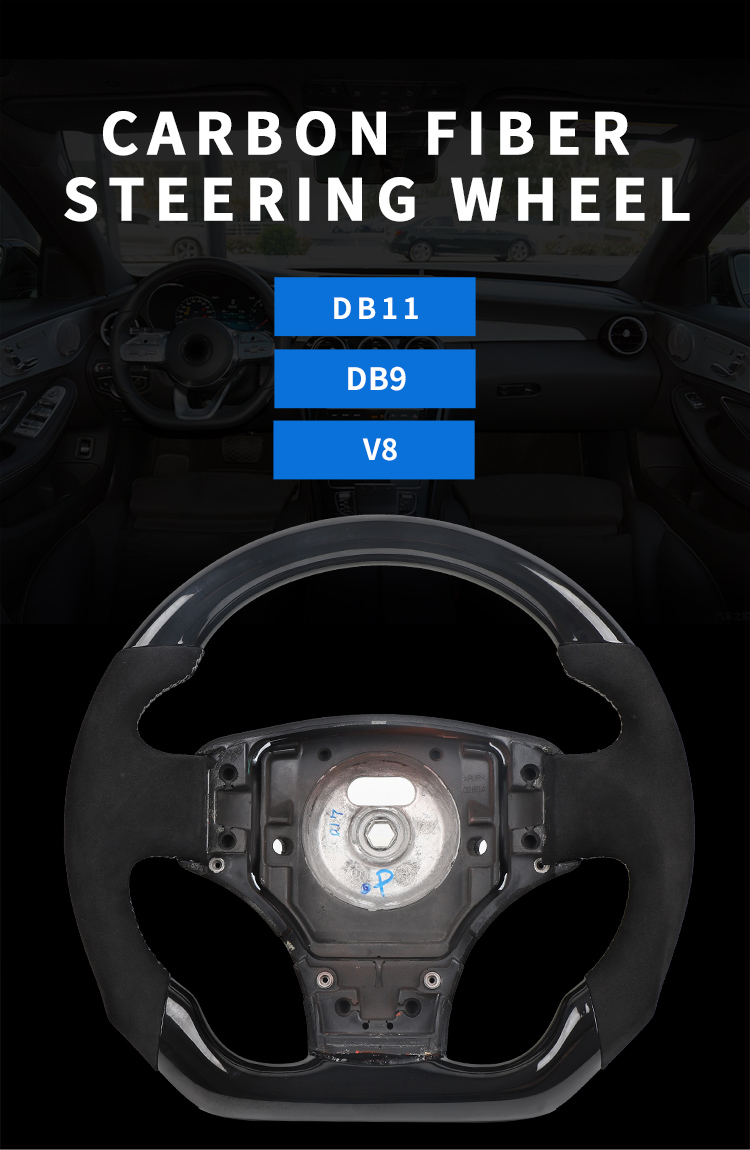 For Aston Martin DBX DB5 DB6 DB7 DB11 DB9 V8 Custom Al-cantar carbon fiber steering wheel Vantag-e racing wheel convertible