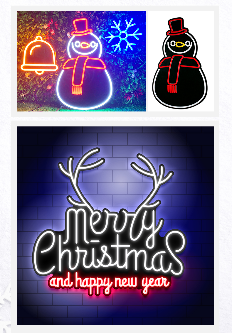カスタムメイドオープンネオンサインChristmas 3D装飾記号文字led
