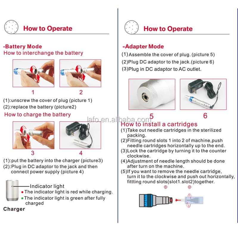 High Quality Electric Derma Pen A6 Titanium Alloy Dr. Pen Dermapen derma pen Ultima A6