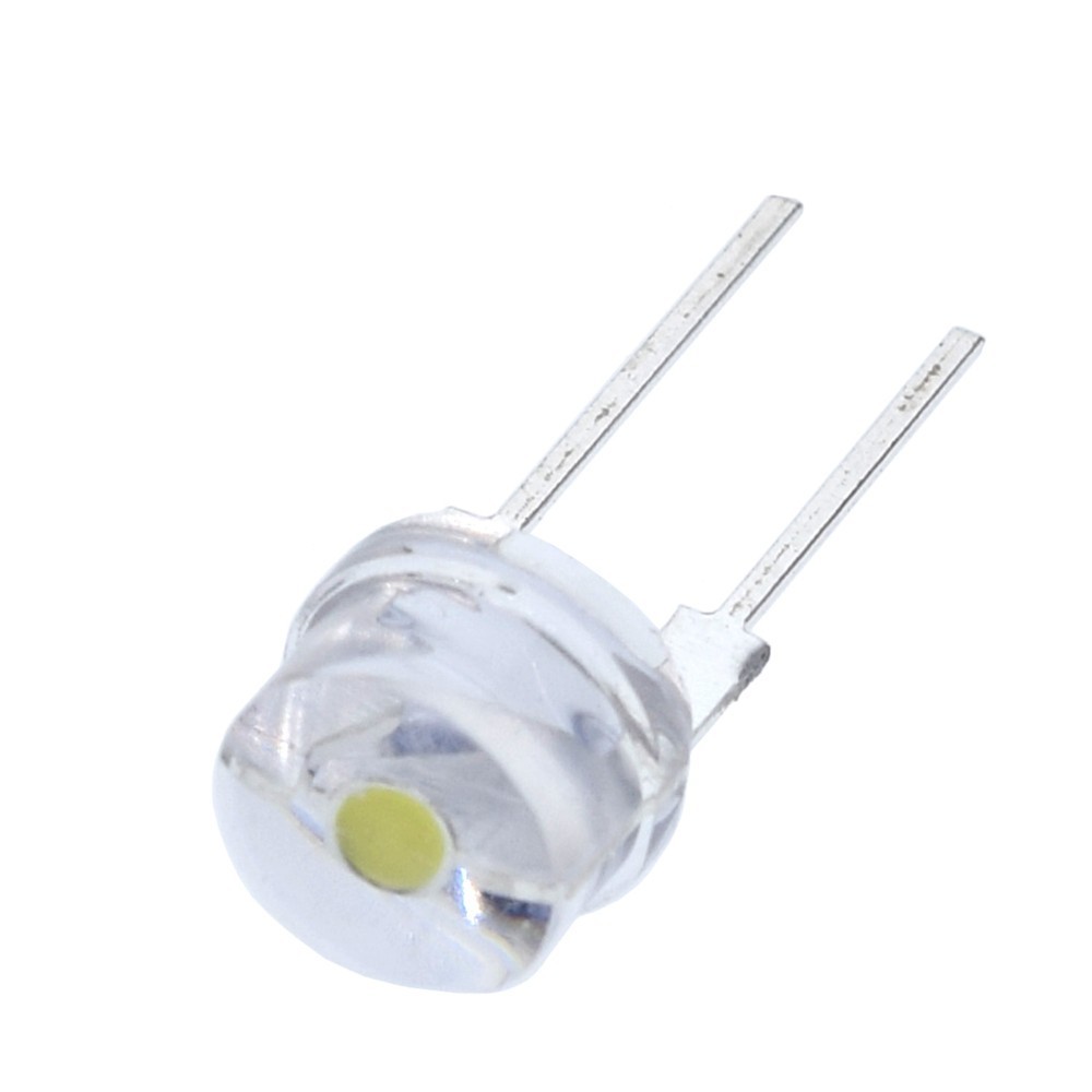 NEW F8 8mm 0.5W 3.0-3.2V Straw hat LED White Super bright LED lamp Wide Angle Transparent LED Lamp Strawhat LED