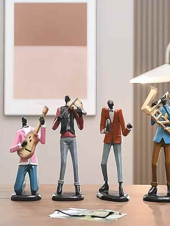 Vintage Jazz Band Ornaments - Creative Music Figures