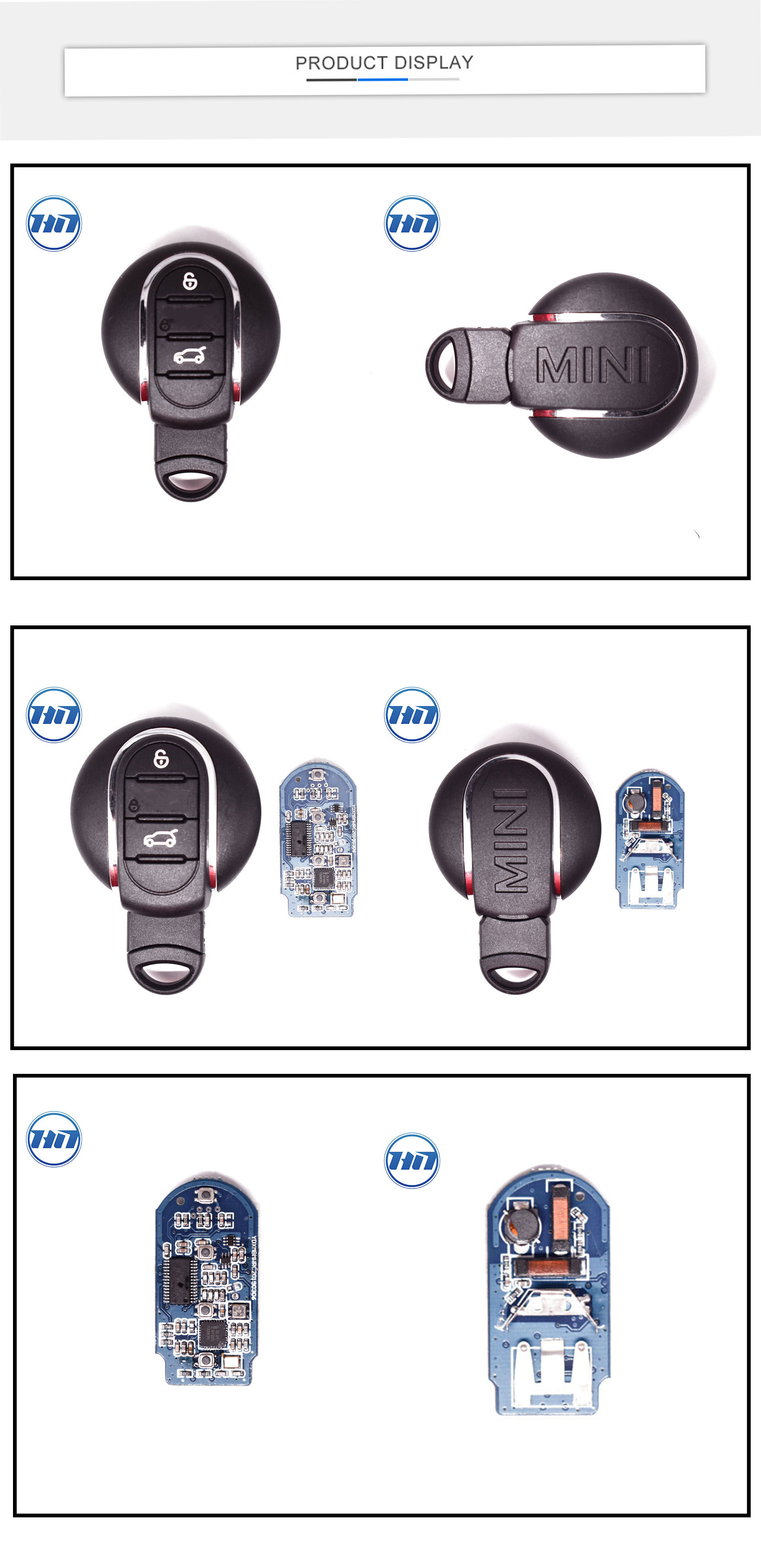 Excellent 3 button board with 433MHz 49 chip   Auto Car Smart Key  Remote Replacement board