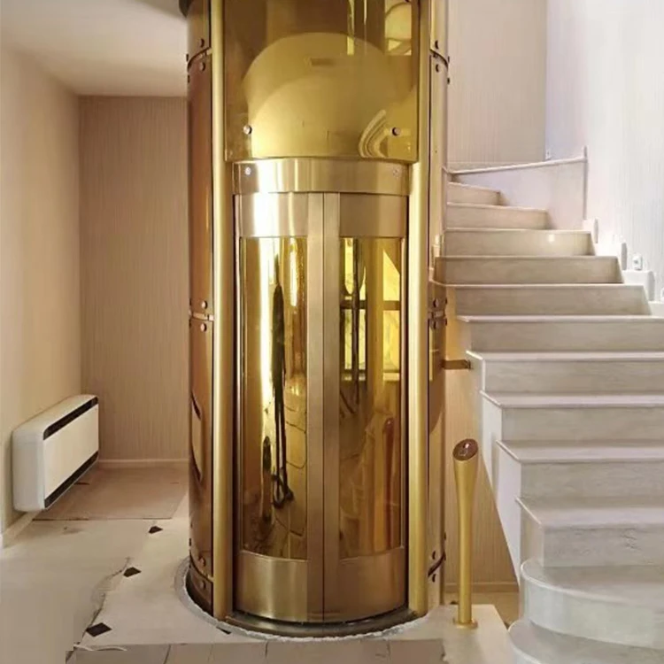 Delicate Villa Used Panoramic Glass Home Elevator, Villa Glass Home Round Elevator