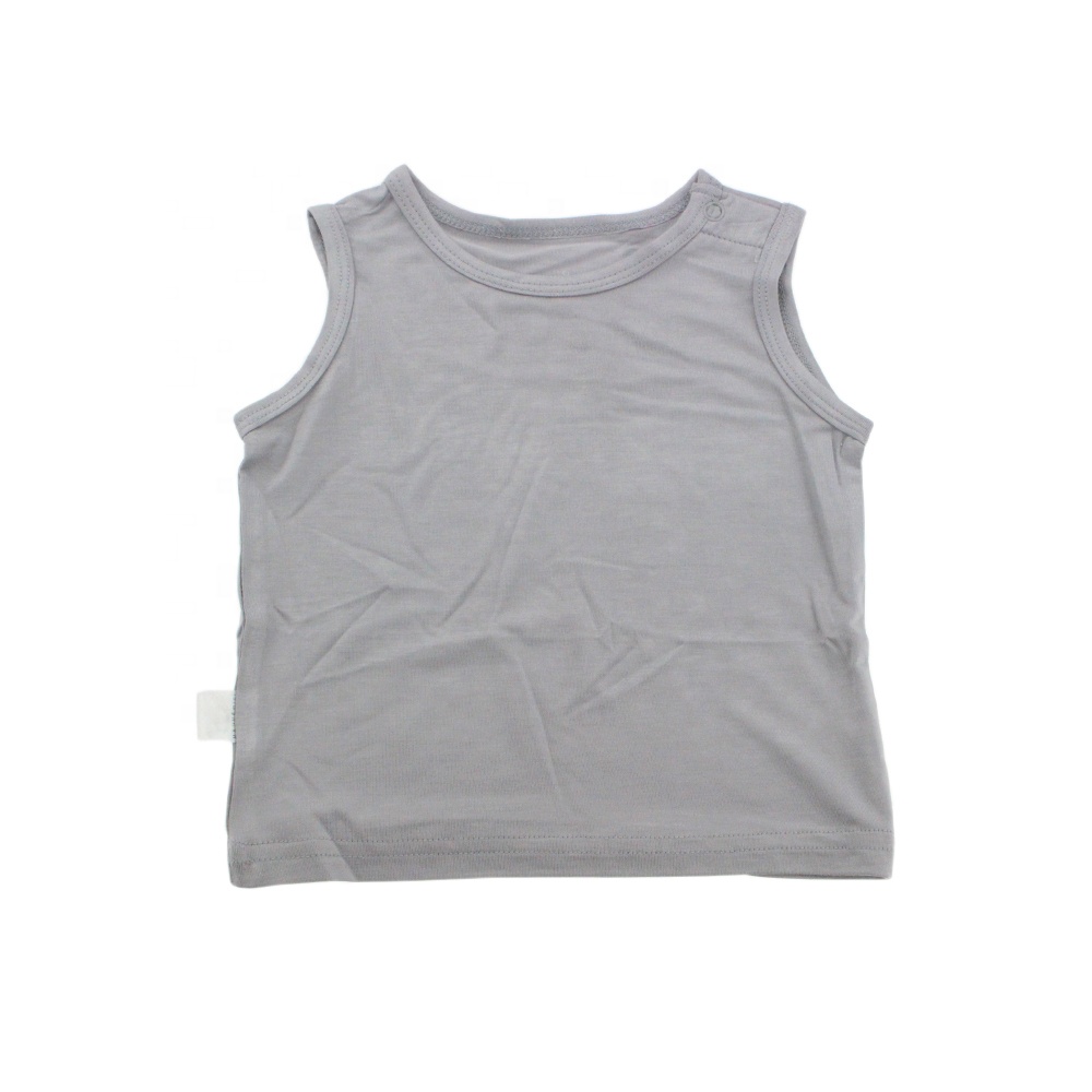 Оптовая продажа с фабрики, изготовленные на заказ бамбуковые хлопковые белые майки для мальчиков и малышей