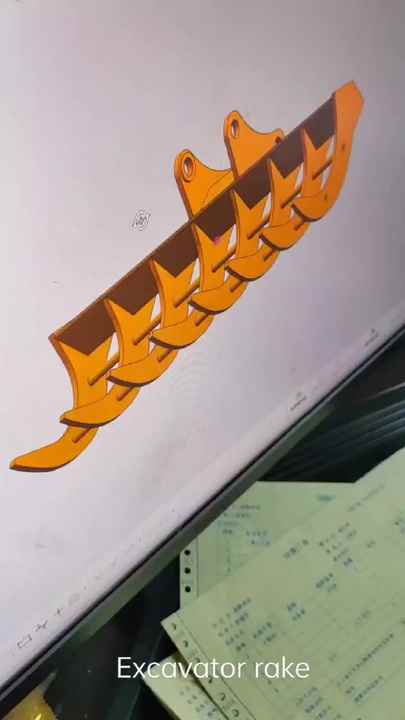 LS 800mm Width Excavator Root Rake Mini Model Grading Rake for 1.8-30 ...