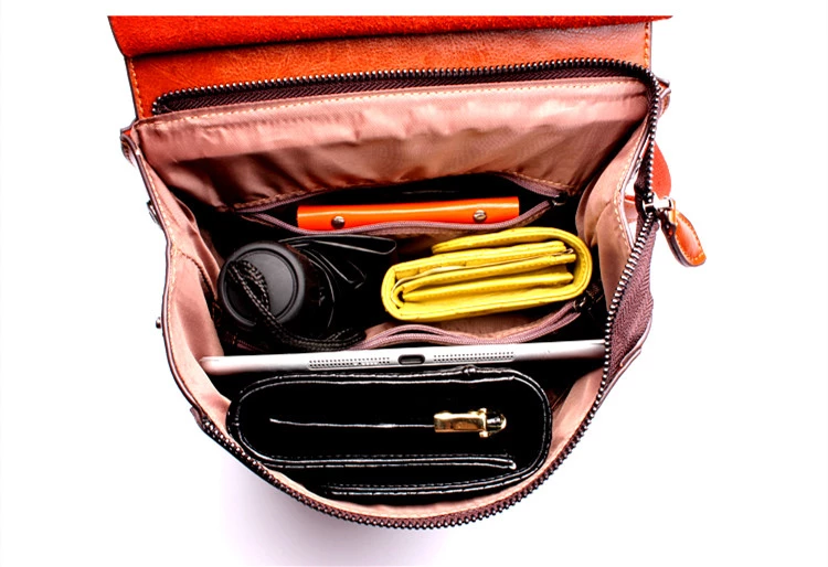 金达林真皮背包大容量女士包节日休闲风格包bolsos de mujer en cuero