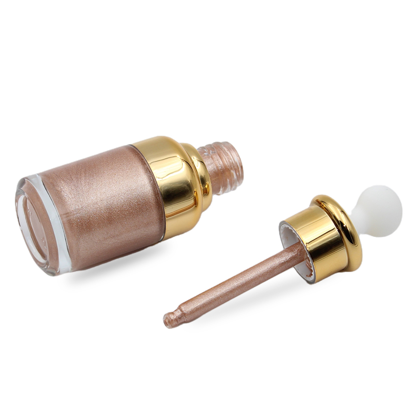 Флакон с пипеткой, индивидуальный Хайлайтер для тела, жидкость для макияжа, Осветляющий мерцающий масляный Хайлайтер для лица