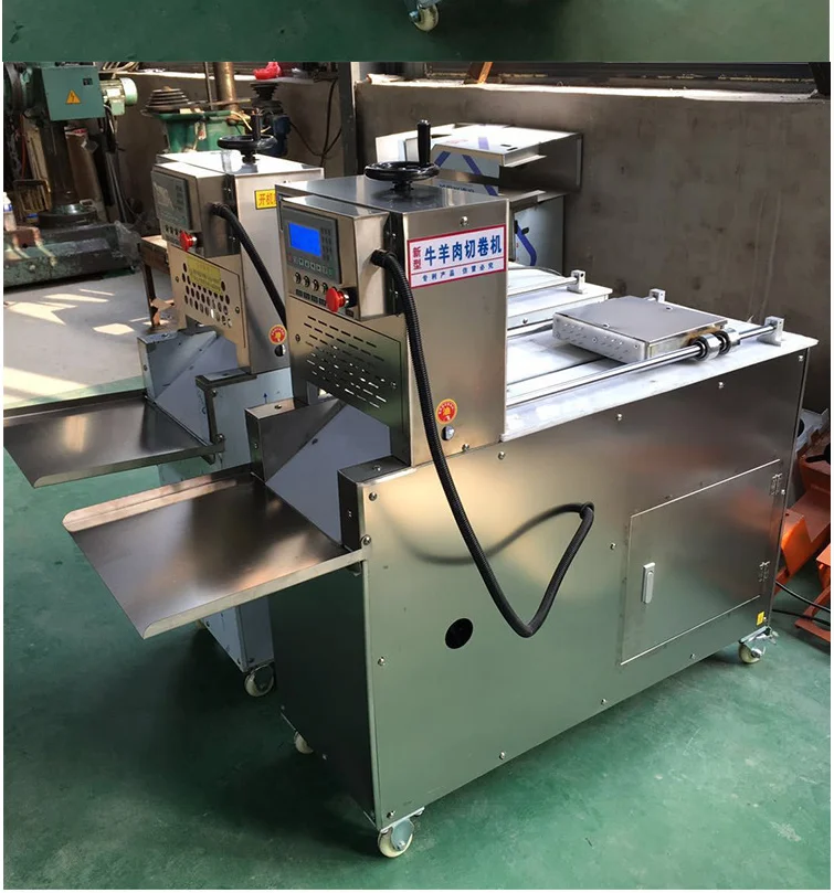 Frozen meat slicer /beef meat cutting machine /mutton roll slicing machine