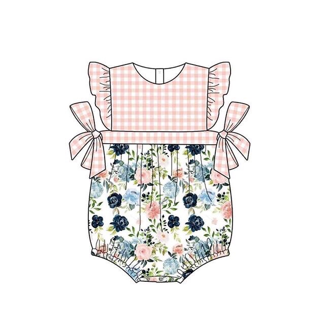 Новинка 2020, модная эксклюзивная одежда оптом, детская одежда с цветочным принтом, детский летний комбинезон для девочек
