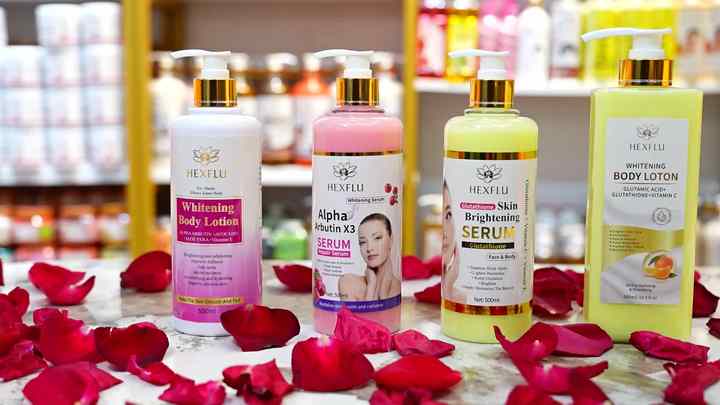 alpha arbutin and glutathione serum HEXFLU 2Types Alpha Arbutin X3 & Glutathione Whitening Serum 500ml Face  Body Brightening Moisturizing Repair Dark Spots Fade OEM