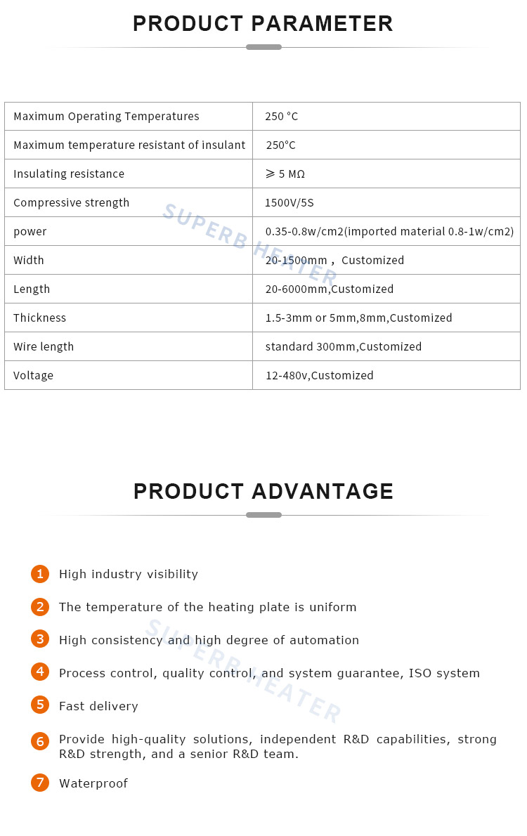 product-750-1190 New 200L/55Gallon silicone rubber heater