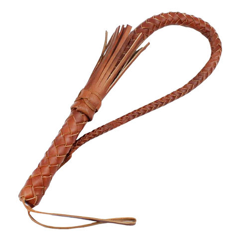 长真正的公牛皮革马作物手工编织赛马鞭马术装备