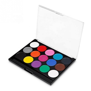 15 Colors Fans Non-toxic Body Art Makeup Cosplay Face Painting Kit With Brush Water-Soluble Party Drawing Fancy Safe Use