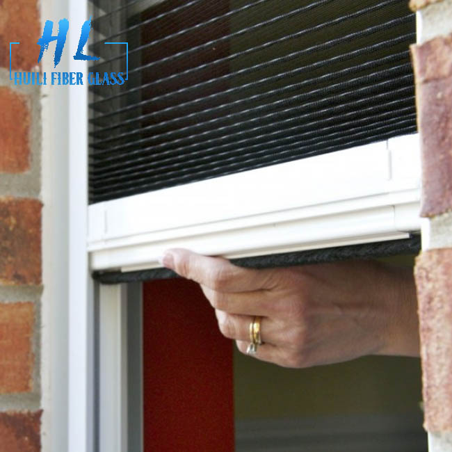 Waterproof Polyester Sturdy Pleated/Plisse Insect Window Screen /folded mosquito net